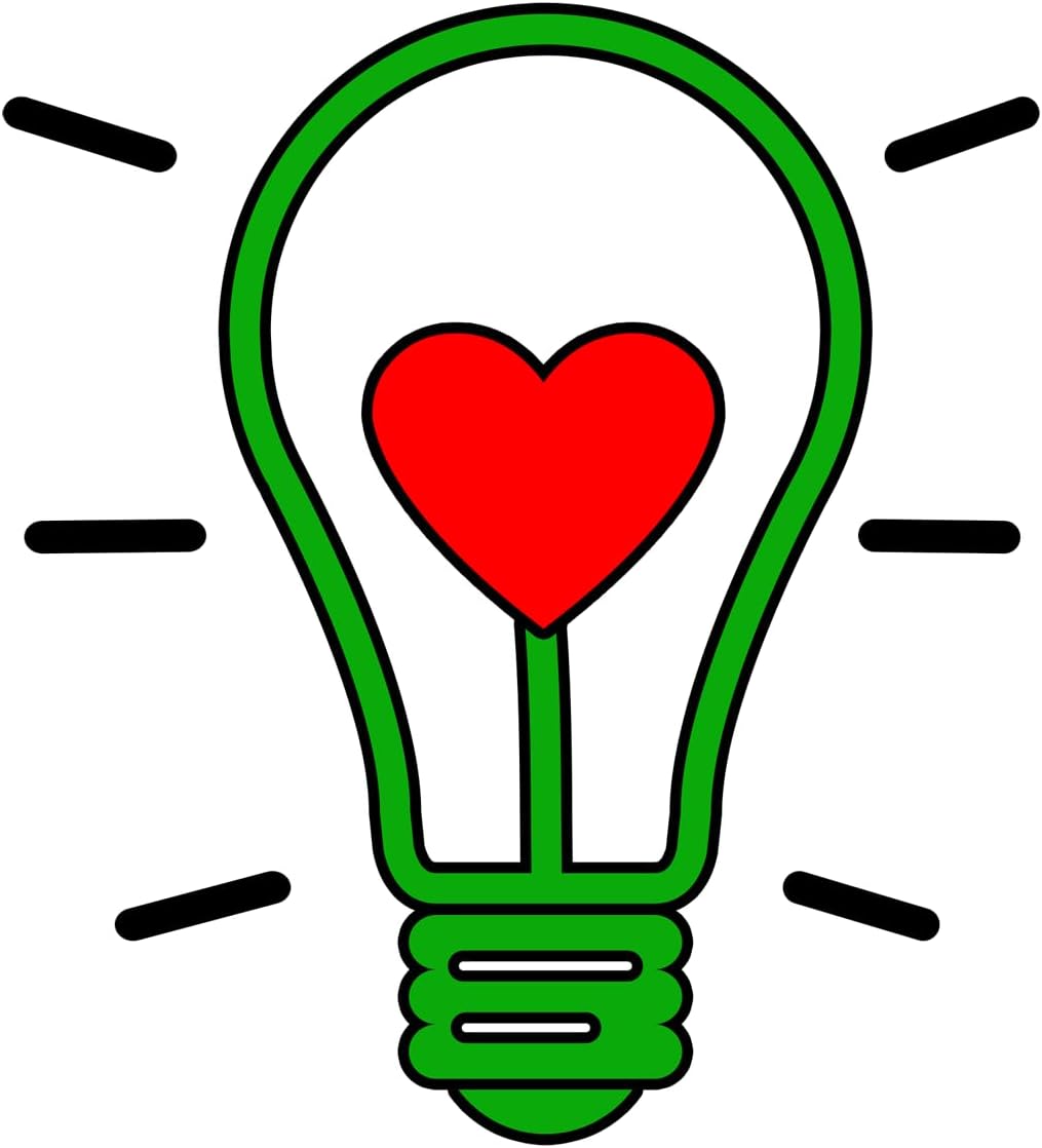 Inspirational Quote Bulb in Heart Motivational Sticker Vinyl Decal Motivation Stickers- 5" Vinyl Sticker Waterproof