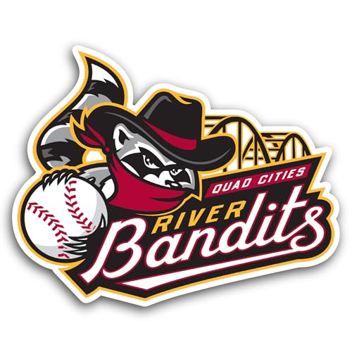 2 (Pieces) 3" and 5" Quad C1t1es Baseball Logo Decal Sticker, Waterproof Vinyl Decals for Many Purpo