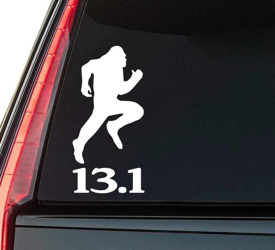 13.1 Window Vinyl Decal Sticker 6" (White), Waterproof Vinyl Decals for Many Purpose Like Cars, Trucks, Laptops, Phones, Windows and More