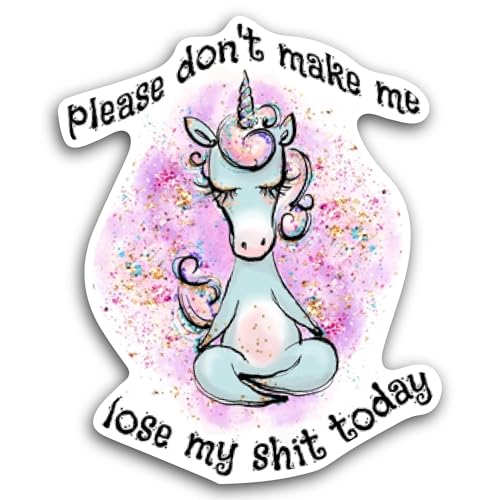 2 (Pieces) 3" and 5" Please Don't Make Me Sticker, Waterproof Vinyl Decals for Many Purpose Like Car