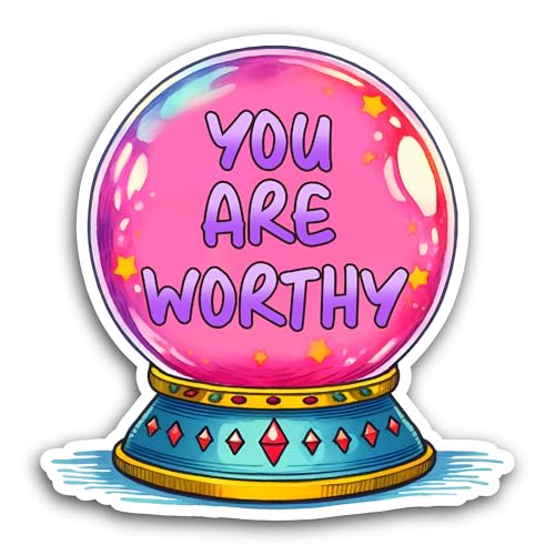 2 (Pieces) 3" and 5" You are Worthy Sticker, Waterproof Vinyl Decals for Many Purpose Like Cars, Tru