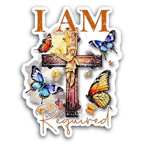2 (Pieces) 3" and 5" I Am Sticker, Waterproof Vinyl Decals for Many Purpose Like Cars, Trucks, Lapto