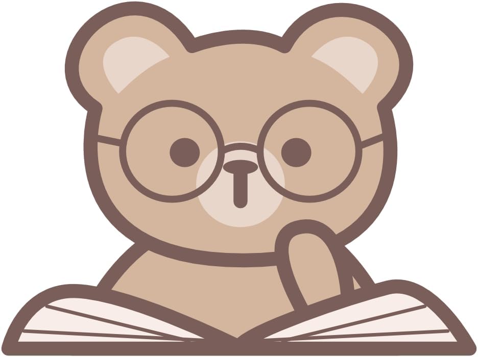 Inspirational Quote Bear Book Reading Motivational Sticker Vinyl Decal Motivation Stickers- 5" Vinyl Sticker Waterproof