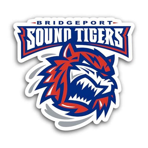 2 (Pieces) 3" and 5" Bridgep0rt Sound Tigers Sticker, Waterproof Vinyl Decals for Many Purpose Like