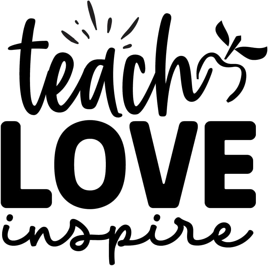 Inspirational Quote "Teach Love Inspire Icon" Motivational Sticker Vinyl Decal Motivation Stickers- 5" Vinyl Sticker Waterproof