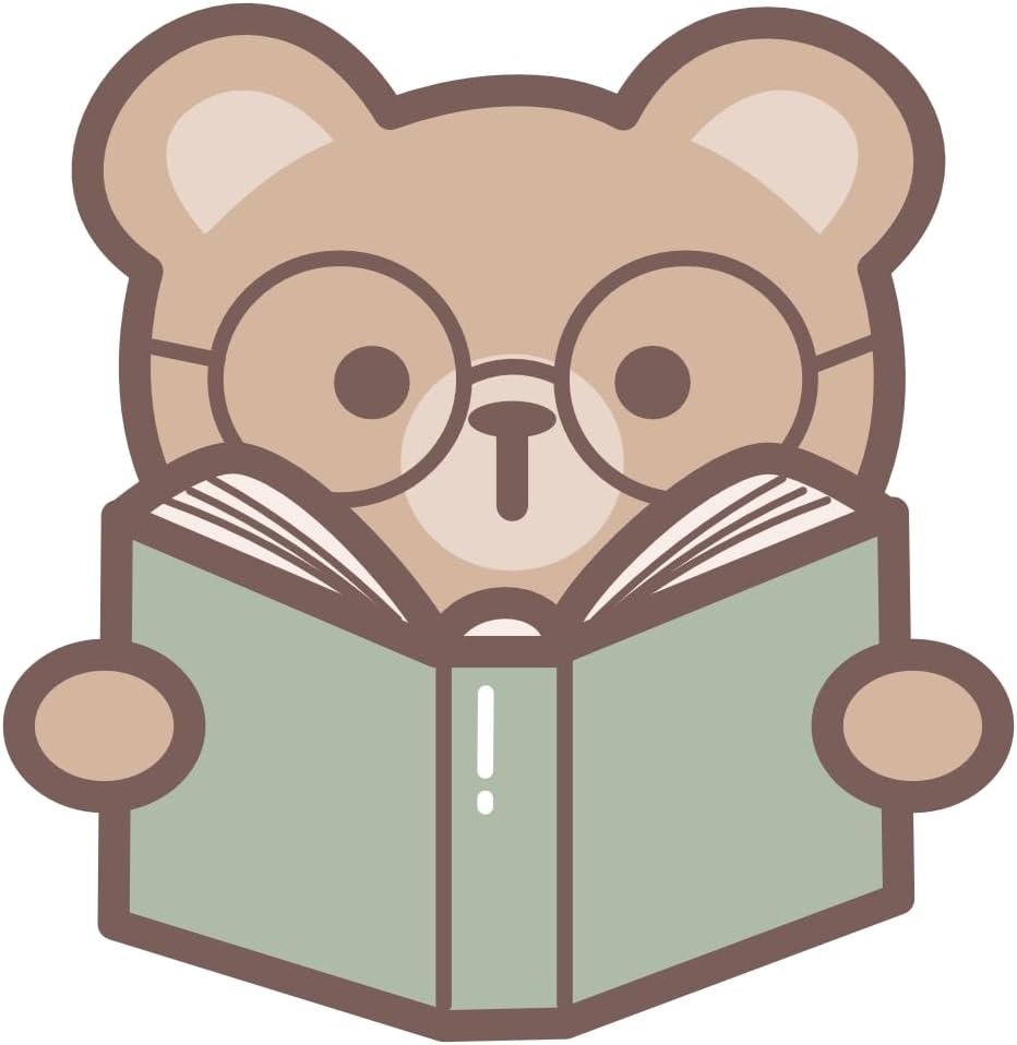 Inspirational Quote Book Reading Bear Motivational Sticker Vinyl Decal Motivation Stickers- 5" Vinyl Sticker Waterproof
