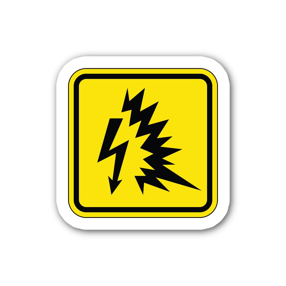 2 (Pieces) 3" and 5" Warning Sign arc Flash Symbol Sticker, Waterproof Vinyl Decals for Many Purpose