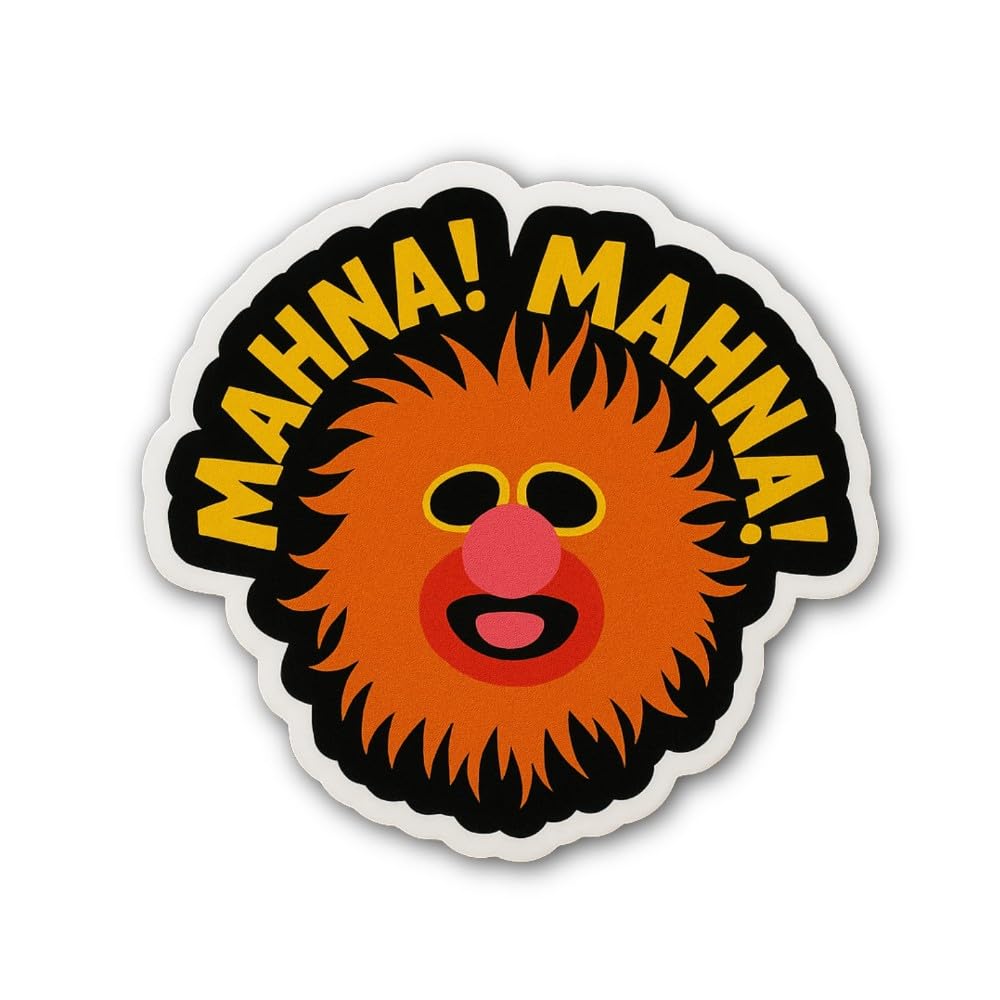 2 (Pieces) 3" and 5" Funny Mahna Sticker, Waterproof Vinyl Decals for Many Purpose Like Cars, Trucks