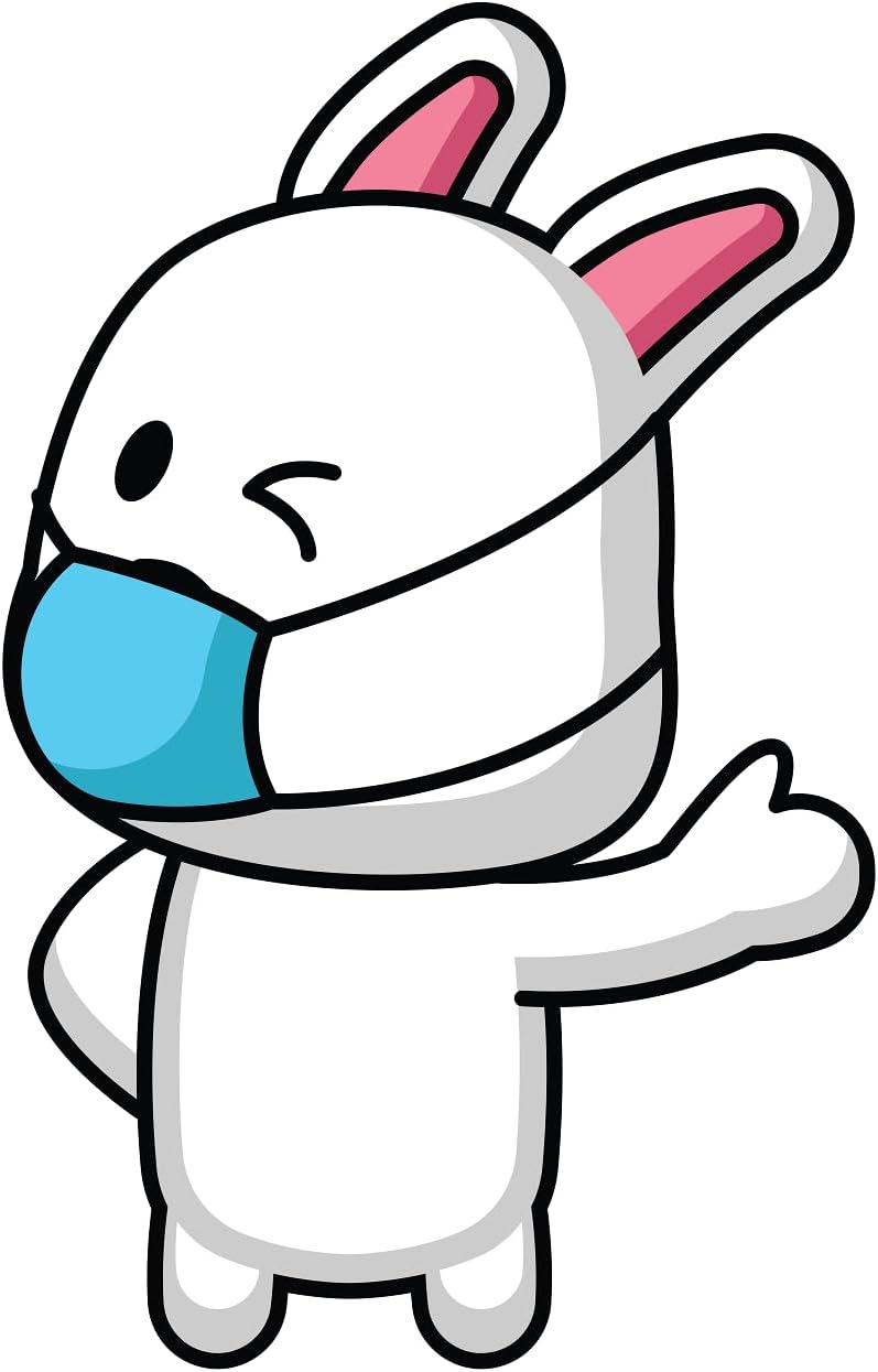 Inspirational Quote "Cute Rabbit" Motivational Sticker Vinyl Decal Motivation Stickers- 5" Vinyl Sticker Waterproof