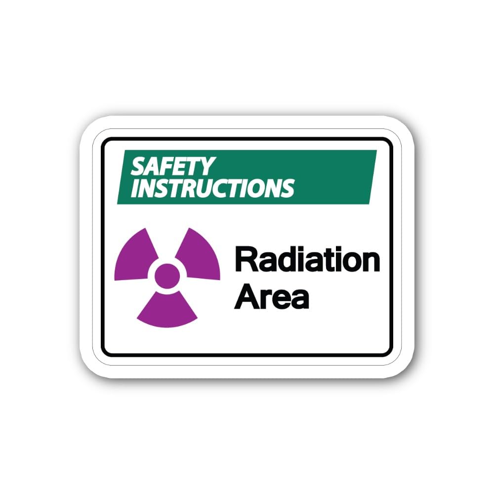 2 (Pieces) 3" and 5" Safety Instructions Sign Sticker, Waterproof Vinyl Decals for Many Purpose Like