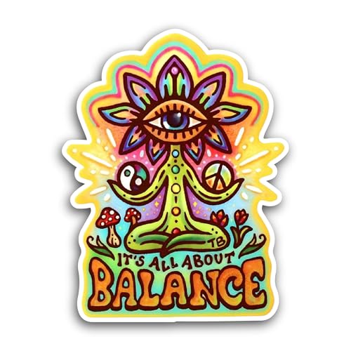 2 (Pieces) 3" and 5" Balance Sticker, Waterproof Vinyl Decals for Many Purpose Like Cars, Trucks, La