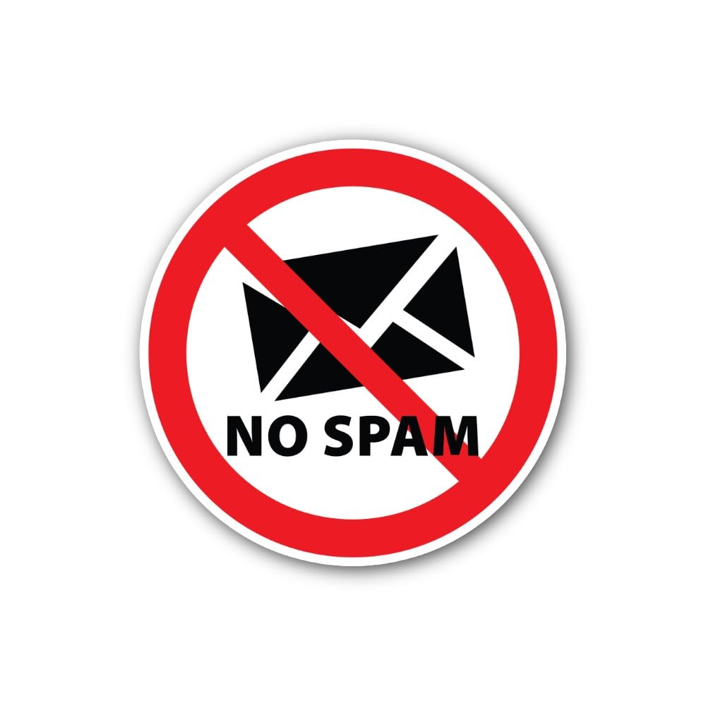 2 (Pieces) 3" and 5" No Junk Mail Sticker, Waterproof Vinyl Decals for Many Purpose Like Cars, Truck