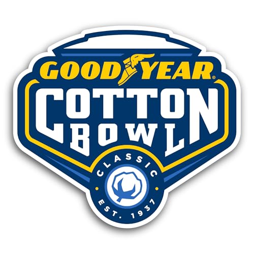 2 (Pieces) 3" and 5" C0tton Bowl Logo Decal Sticker, Waterproof Vinyl Decals for Many Purpose Like C