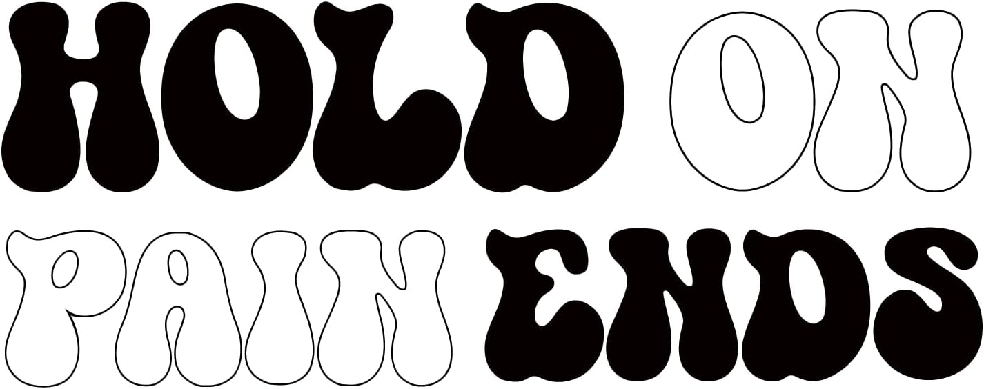 Inspirational Quote "Hold On Pain Ends" Motivational Sticker Vinyl Decal Motivation Stickers- 5" Vinyl Sticker Waterproof