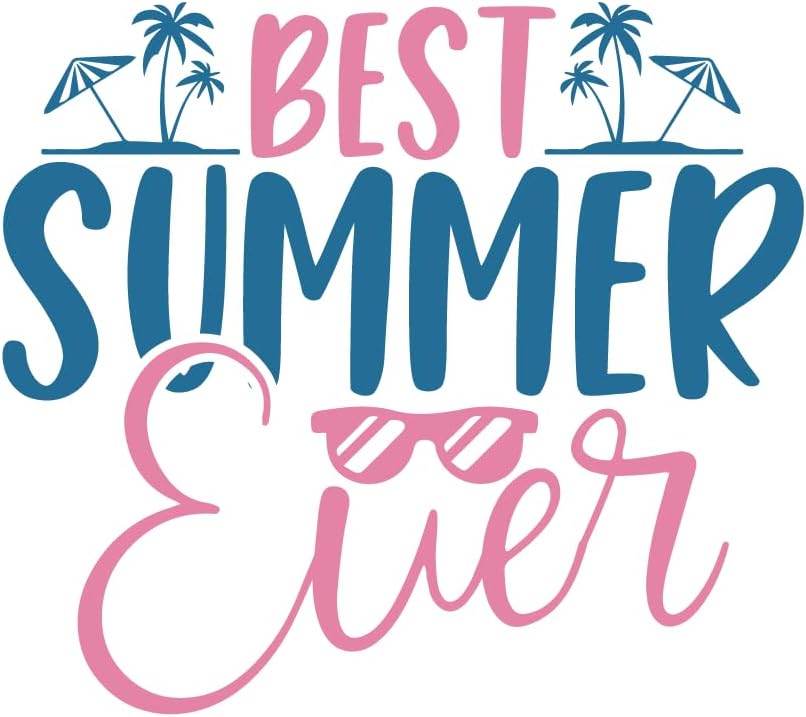 Inspirational Quote "Best Summer Ever" Motivational Sticker Vinyl Decal Motivation Stickers- 5" Vinyl Sticker Waterproof