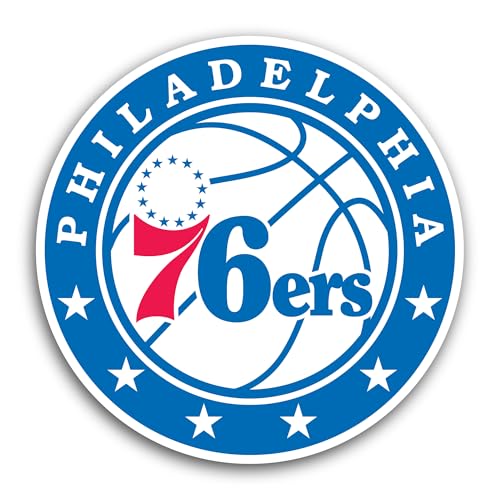 2 (Pieces) 3" and 5" Ph1ladelphia 76ers Logo Decal Sticker, Waterproof Vinyl Decals for Many Purpose