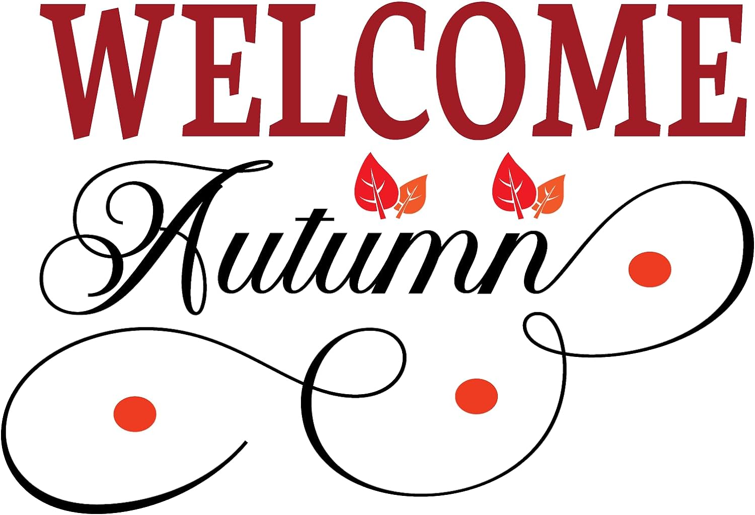 Inspirational Quote Welcome Autumn Lovely Motivational Sticker Vinyl Decal Motivation Stickers- 5" Vinyl Sticker Waterproof