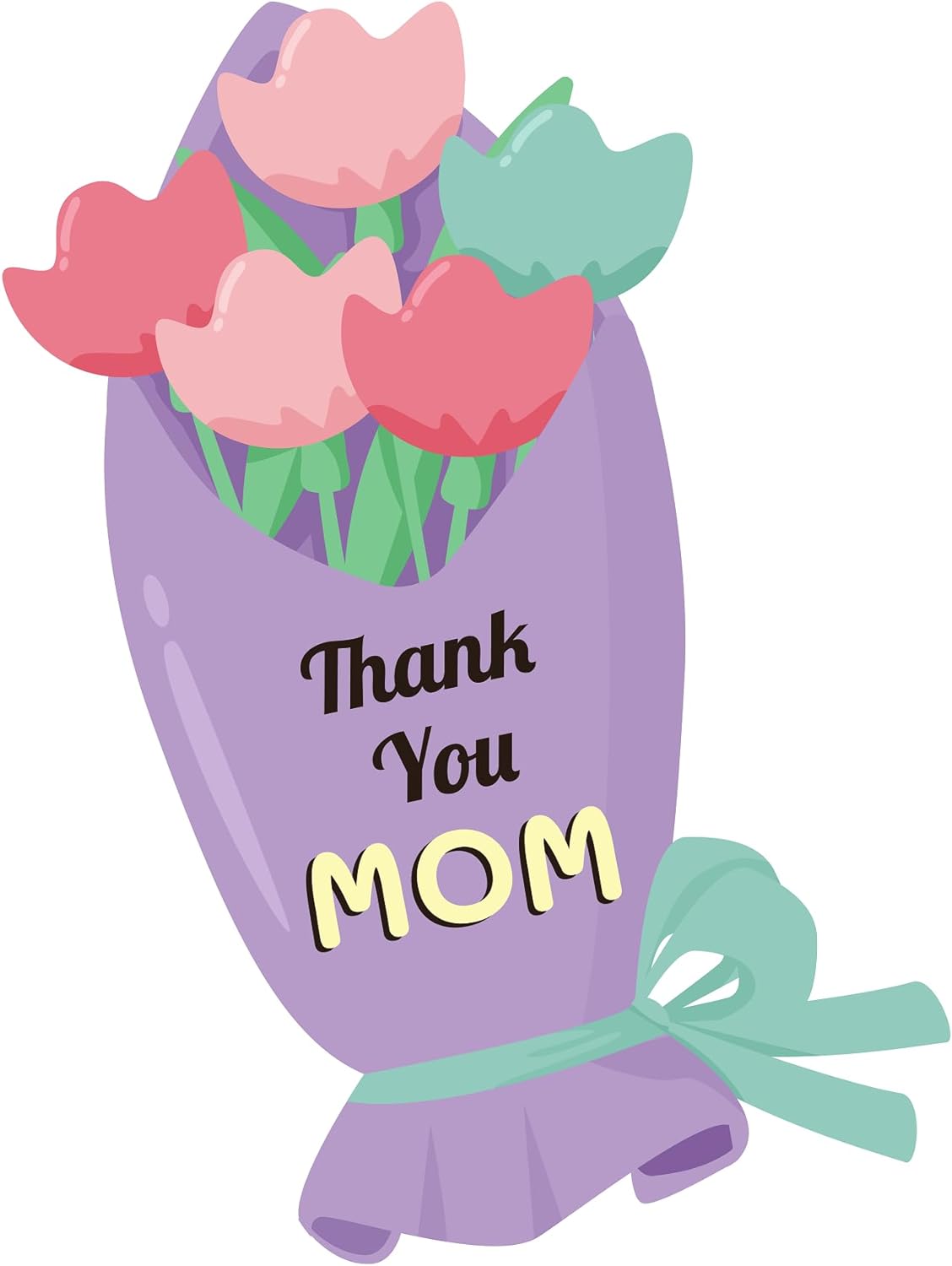 Inspirational Quote "Thank You Mom-Stock" Motivational Sticker Vinyl Decal Motivation Stickers- 5" Vinyl Sticker Waterproof