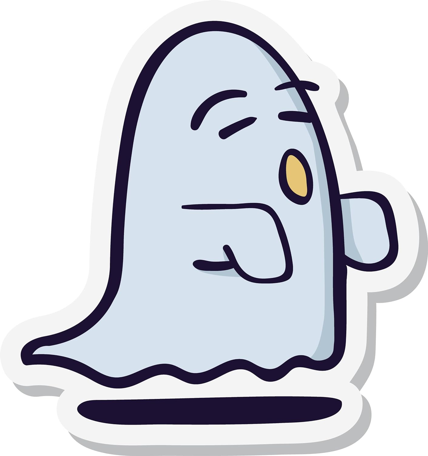 Inspirational Quote Cute Sleepy Ghost Motivational Sticker Vinyl Decal Motivation Stickers- 5" Vinyl Sticker Waterproof