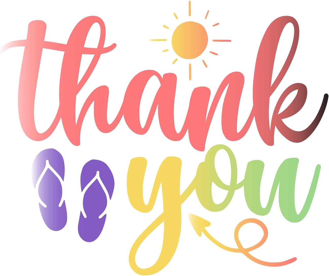 Inspirational Quote "Thank You" Motivational Sticker Vinyl Decal Motivation Stickers- 5" Vinyl Sticker Waterproof