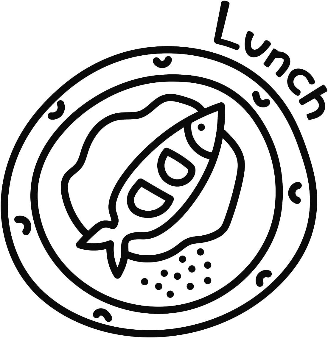 Inspirational Quote Lunch Fish in Plate Motivational Sticker Vinyl Decal Motivation Stickers- 5" Vinyl Sticker Waterproof