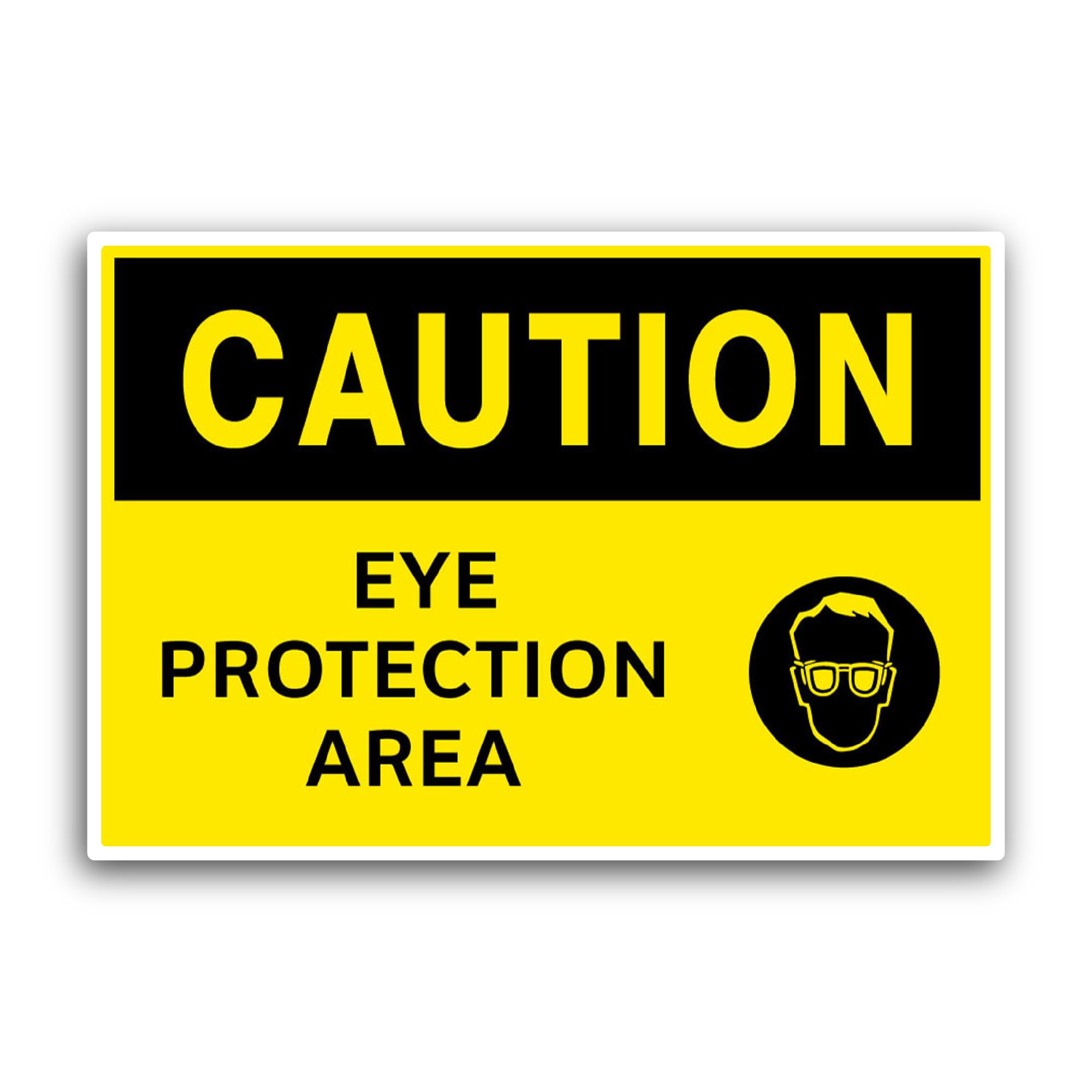 2 (Pieces) 3" and 5" Eye Protection Sticker, Waterproof Vinyl Decals for Many Purpose Like Cars, Tru