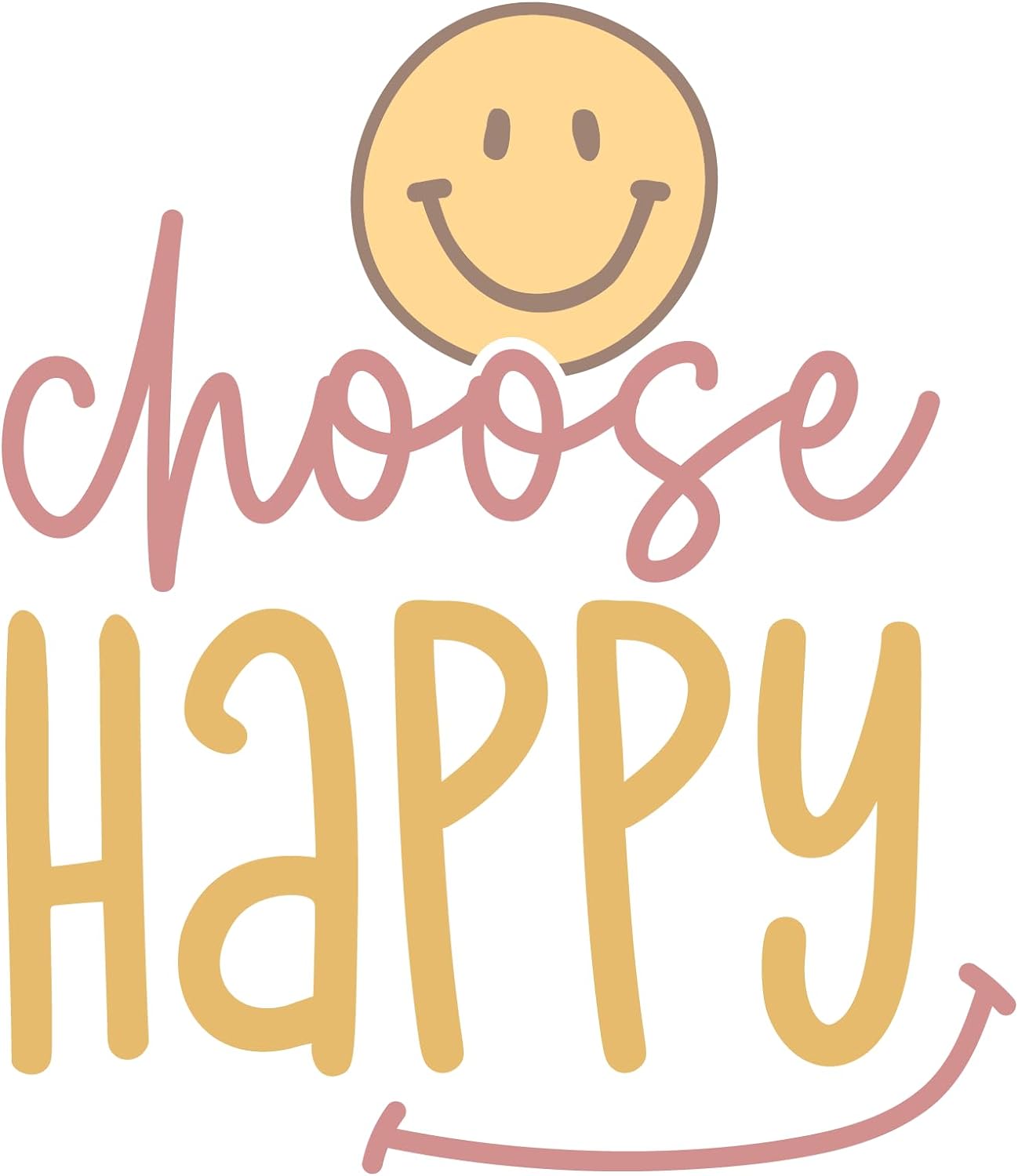 Inspirational Quote "Choose Happy" Motivational Sticker Vinyl Decal Motivation Stickers- 5" Vinyl Sticker Waterproof