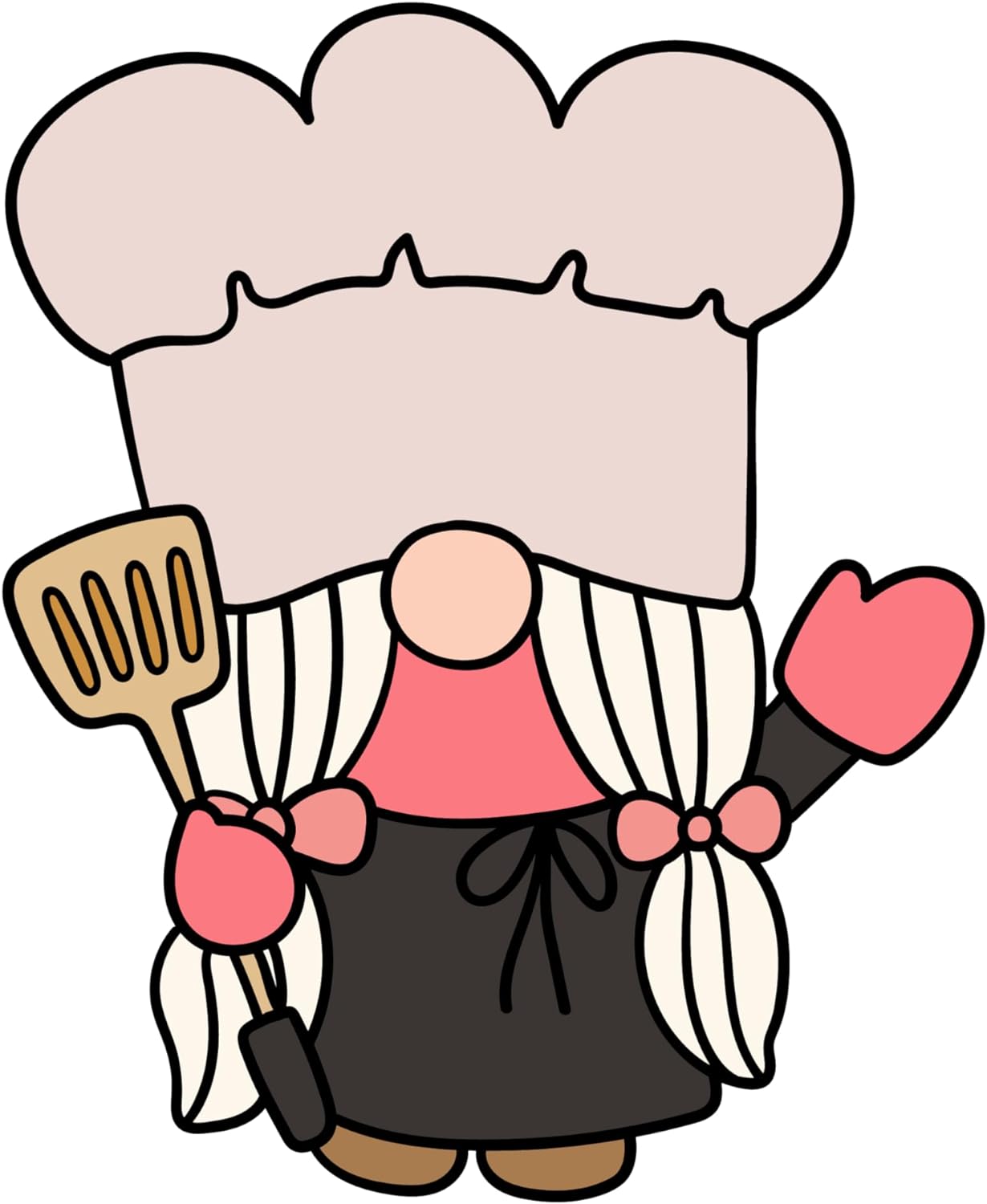 Inspirational Quote Digital Painting Watercolor Gnome Chef, Motivational Sticker Vinyl Decal Motivation Stickers- 5" Vinyl Sticker Waterproof