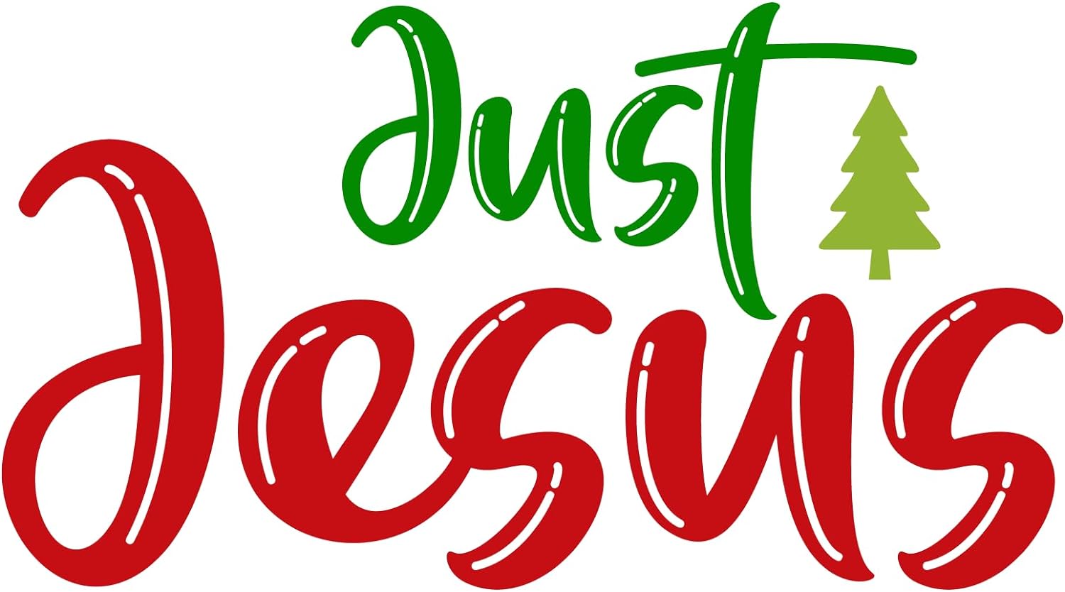 Inspirational Quote "Just Jesus," Motivational Sticker Vinyl Decal Motivation Stickers- 5" Vinyl Sticker Waterproof