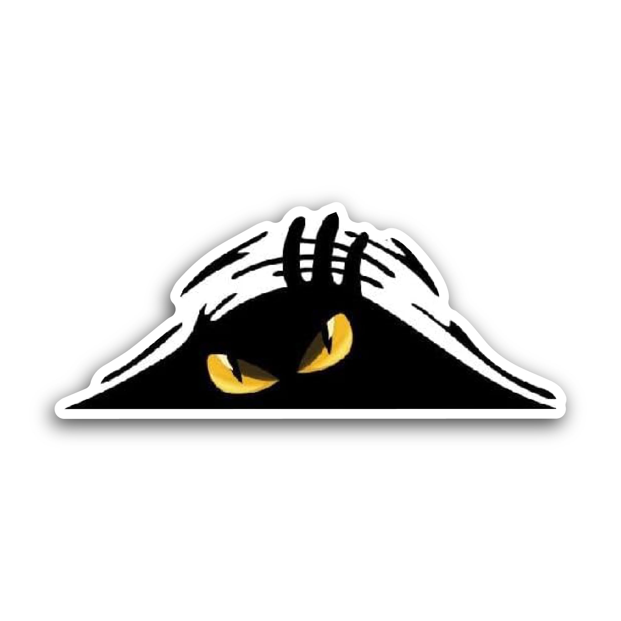2 (Pieces) 3" and 5" Peeking Monster Sticker, Waterproof Vinyl Decals for Many Purpose Like Cars, Tr