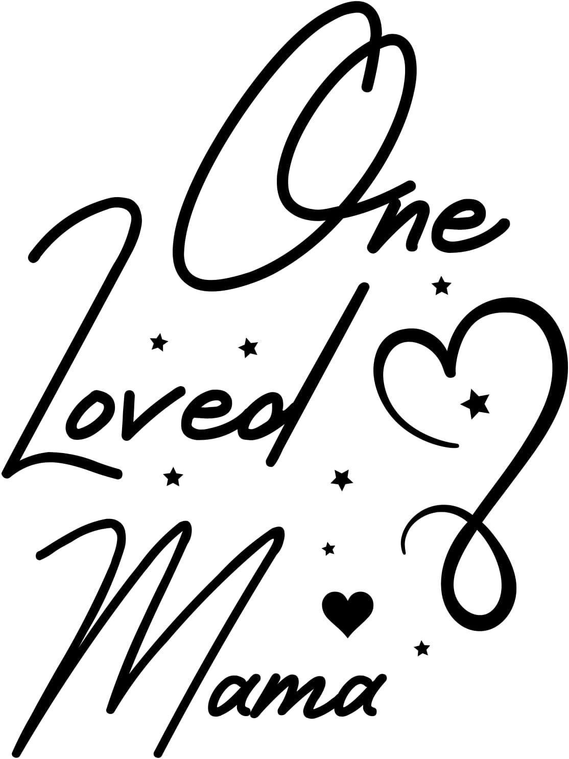 Inspirational Quote "one Loved Mama" Motivational Sticker Vinyl Decal Motivation Stickers- 5" Vinyl Sticker Waterproof