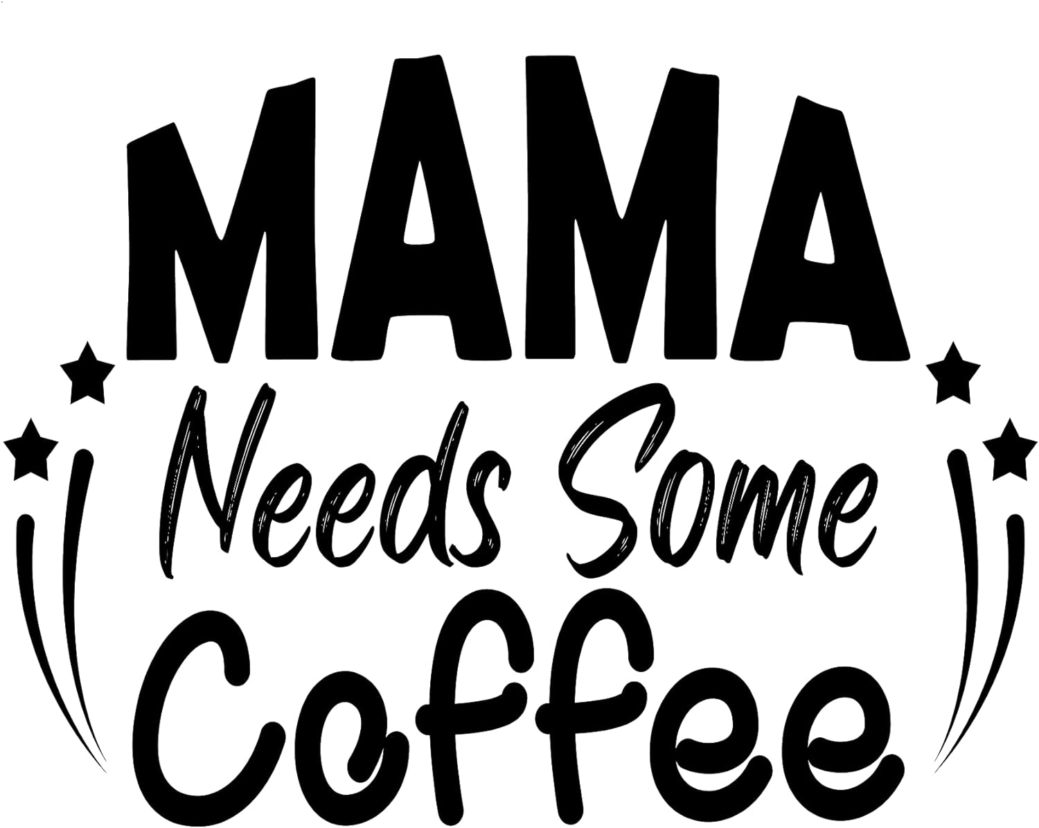 Inspirational Quote "Mama Needs Some Coffee" Motivational Sticker Vinyl Decal Motivation Stickers- 5" Vinyl Sticker Waterproof