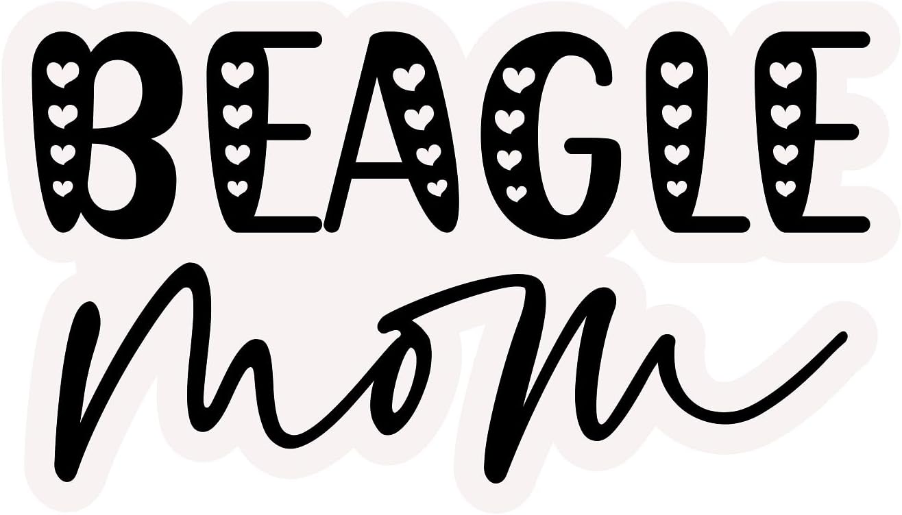 Inspirational Quote "Beagle Mom Cool Sticker" Motivational Sticker Vinyl Decal Motivation Stickers- 5" Vinyl Sticker Waterproof