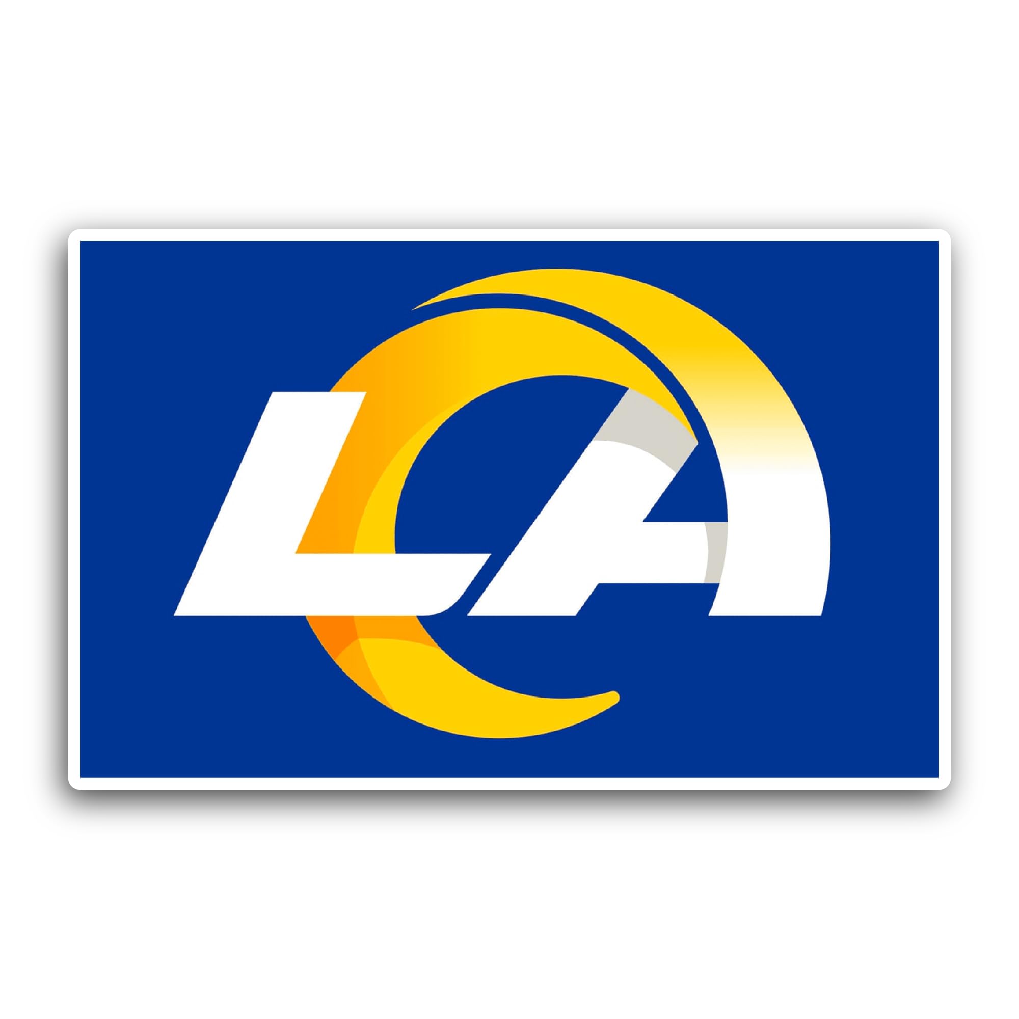 2 (Pieces) 3" and 5" L0s Angeles Rams Decal Sticker, Waterproof Vinyl Decals for Many Purpose Like C