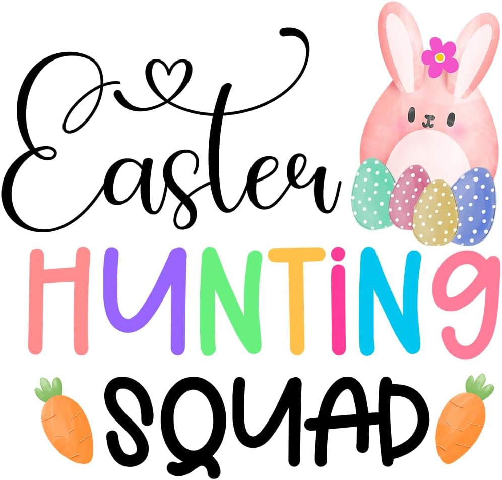 Inspirational Quote "Easter Hunting Squad" Motivational Sticker Vinyl Decal Motivation Stickers- 5" Vinyl Sticker Waterproof