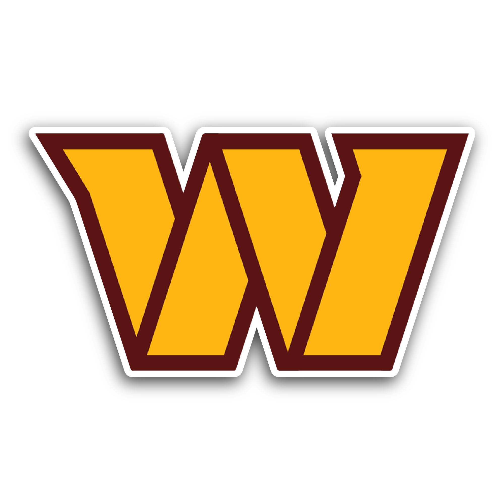 2 (Pieces) 3" and 5" Washington C0mmanders Logo Decal Sticker, Waterproof Vinyl Decals for Many Purp