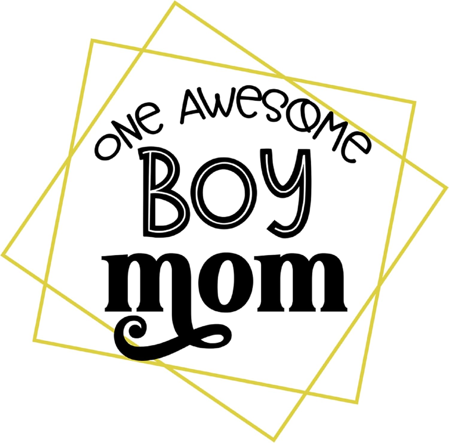 Inspirational Quote "One Awesom Boy Mama" Motivational Sticker Vinyl Decal Motivation Stickers- 5" Vinyl Sticker Waterproof