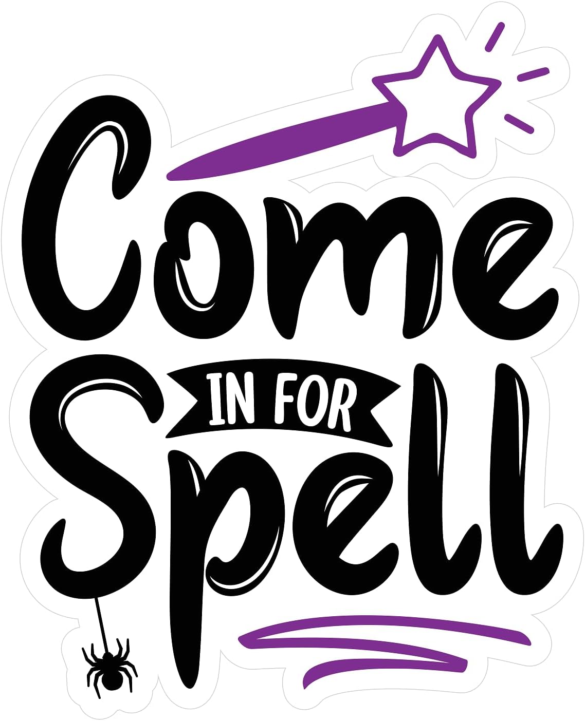 Inspirational Quote Come in for Spell Motivational Sticker Vinyl Decal Motivation Stickers- 5" Vinyl Sticker Waterproof
