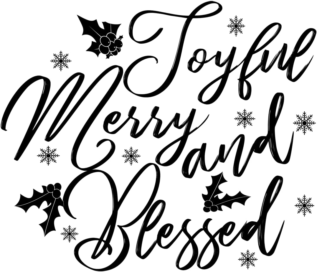 Inspirational Quote Joyful Merry and Blessed Motivational Sticker Vinyl Decal Motivation Stickers- 5" Vinyl Sticker Waterproof
