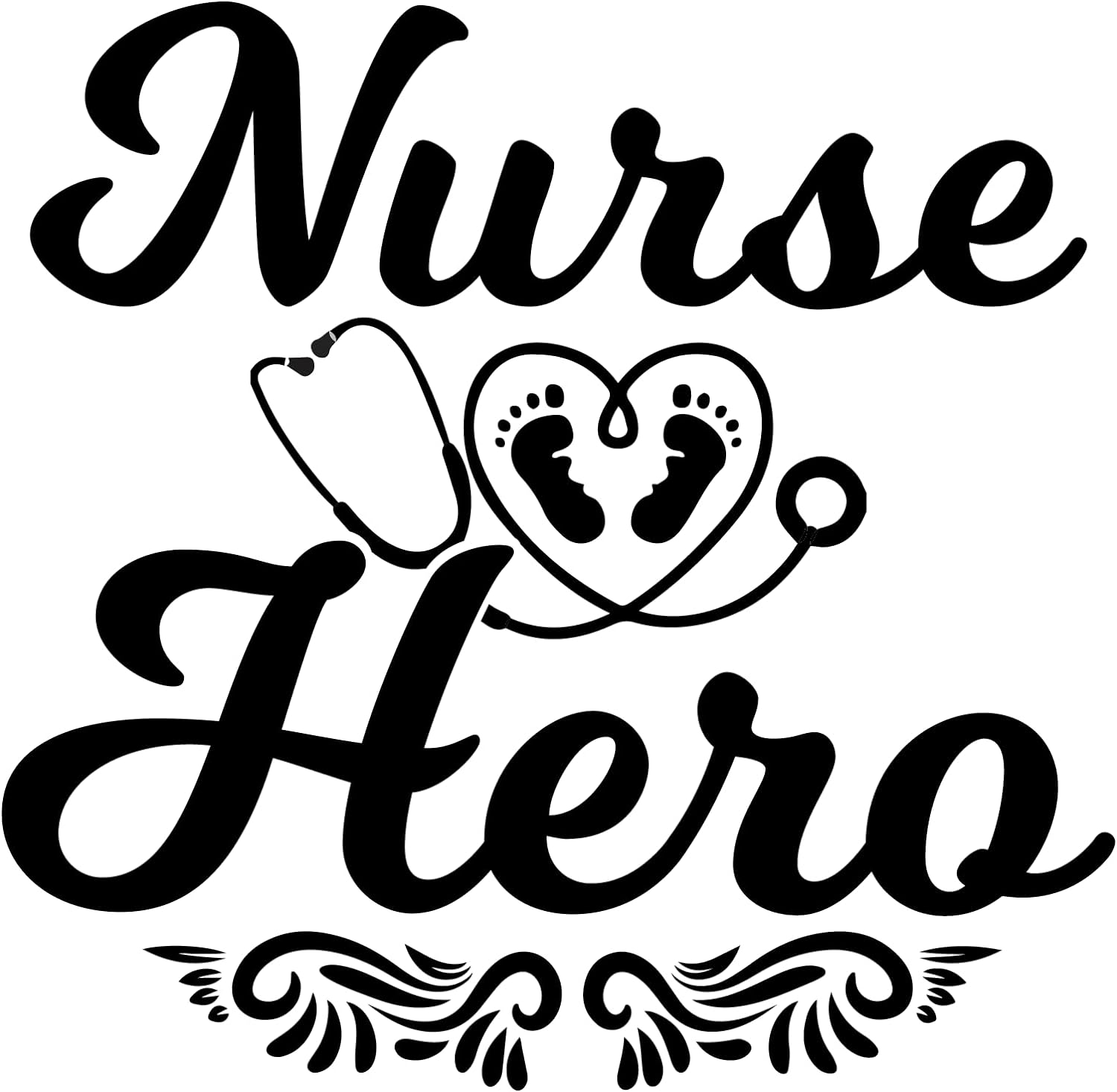 Inspirational Quote "Nurse Hero Icon Sticker" Motivational Sticker Vinyl Decal Motivation Stickers- 5" Vinyl Sticker Waterproof