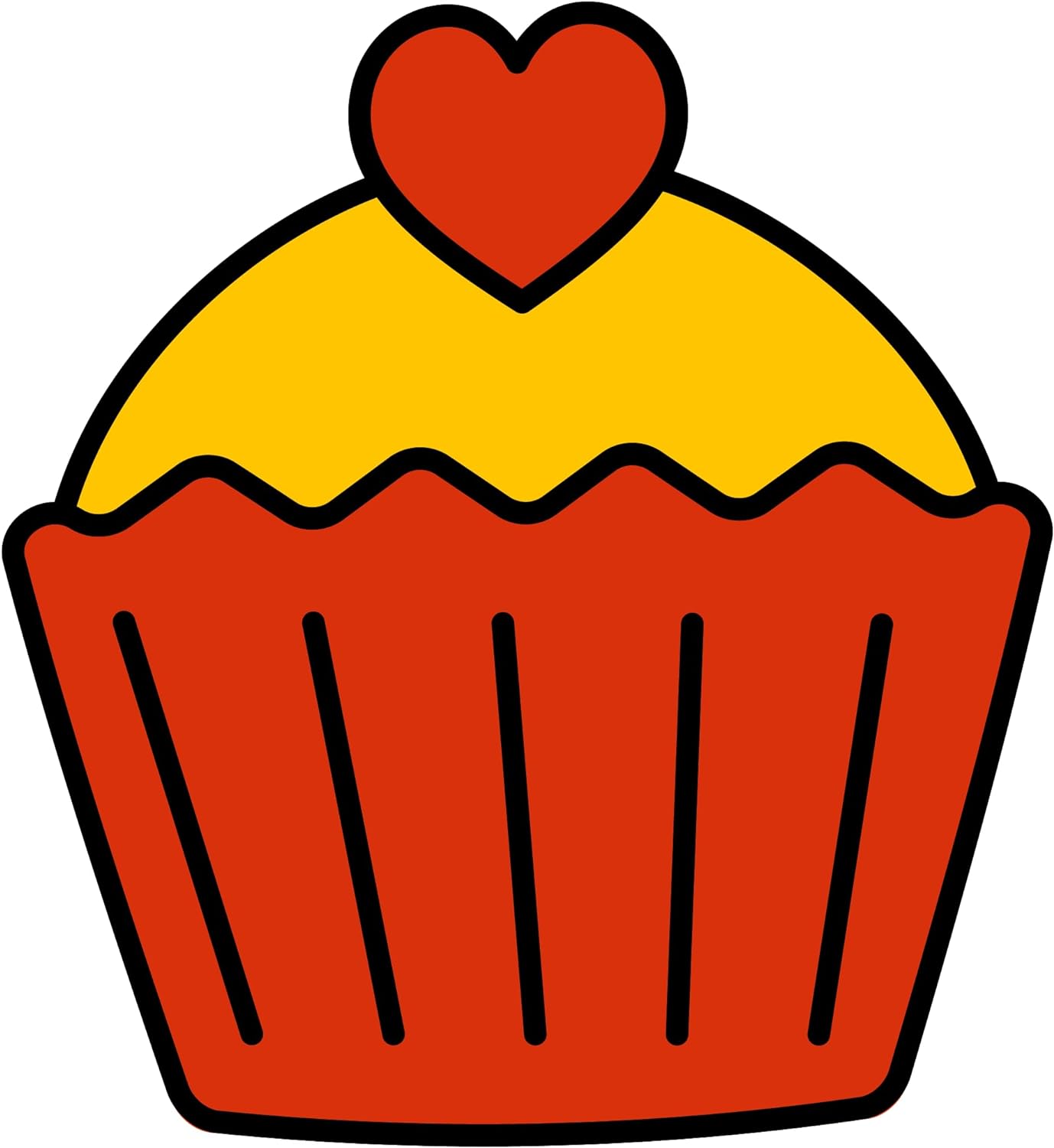 Inspirational Quote "Cupcake Heart Sticker" Motivational Sticker Vinyl Decal Motivation Stickers- 5" Vinyl Sticker Waterproof