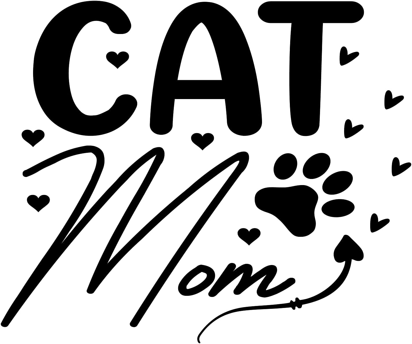Inspirational Quote "Cat Mom" Motivational Sticker Vinyl Decal Motivation Stickers- 5" Vinyl Sticker Waterproof
