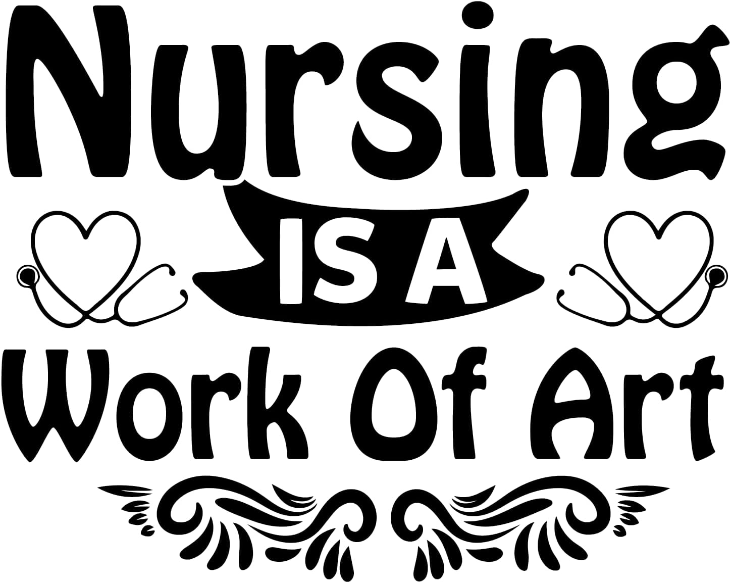 Inspirational Quote "Nursing is A Work of Art Quate Sticker" Motivational Sticker Vinyl Decal Motivation Stickers- 5" Vinyl Sticker Waterproof