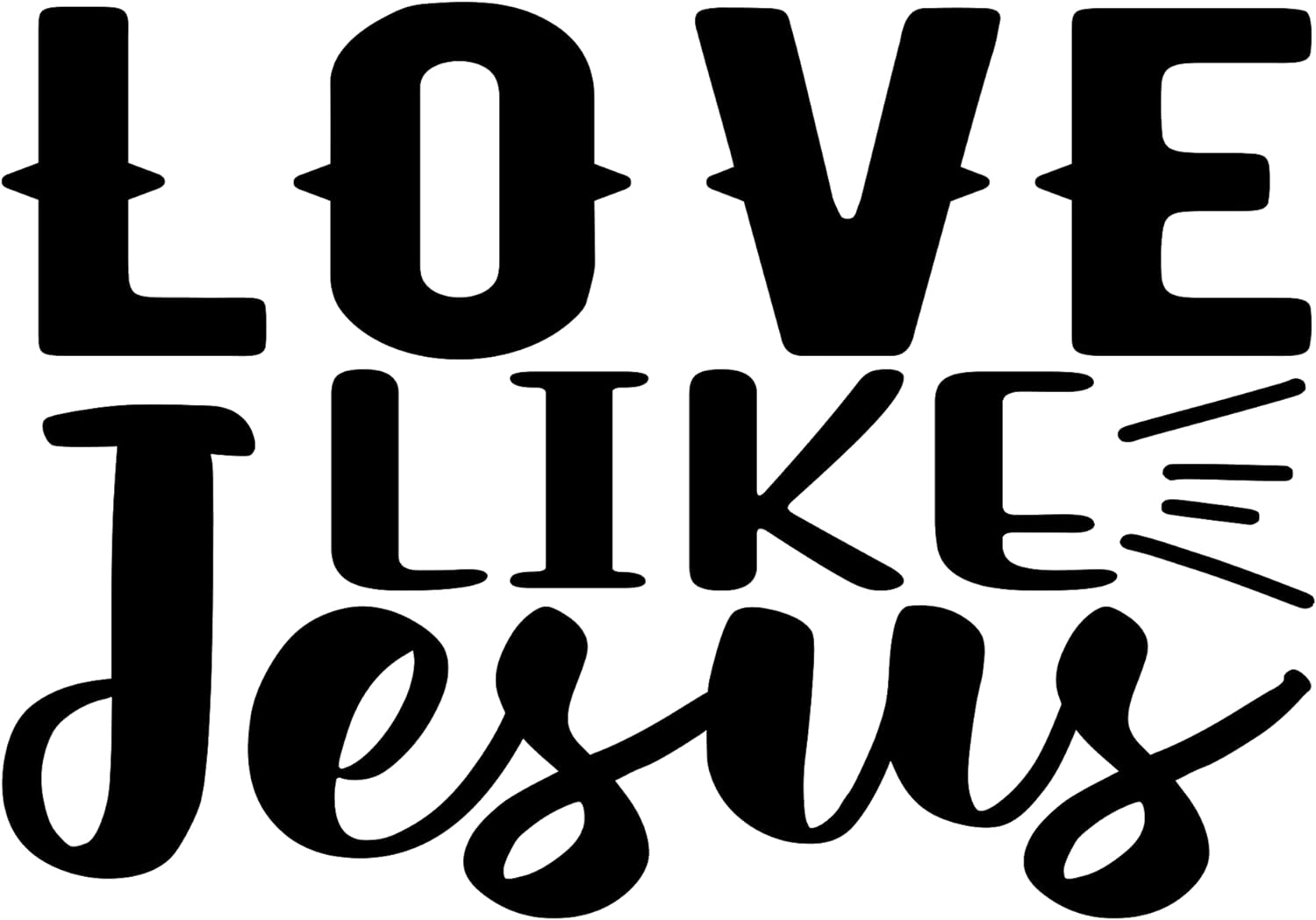 Inspirational Quote "Love Like Jesus, Pretty Great Gift Sticker" Motivational Sticker Vinyl Decal Motivation Stickers- 5" Vinyl Sticker Waterproof