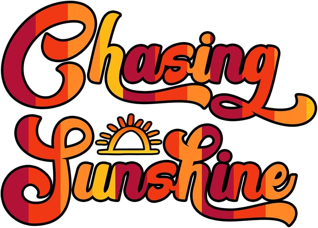 Inspirational Quote "Chasing Sunshine" Motivational Sticker Vinyl Decal Motivation Stickers- 5" Vinyl Sticker Waterproof