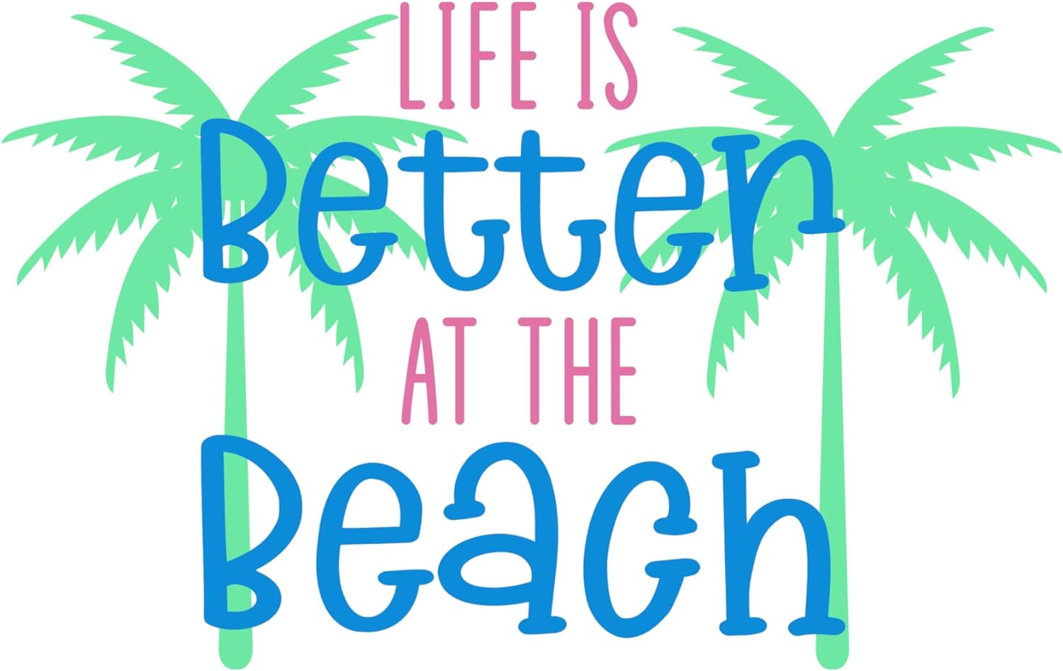 Inspirational Quote "Life is Better at The Beach" Motivational Sticker Vinyl Decal Motivation Stickers- 5" Vinyl Sticker Waterproof
