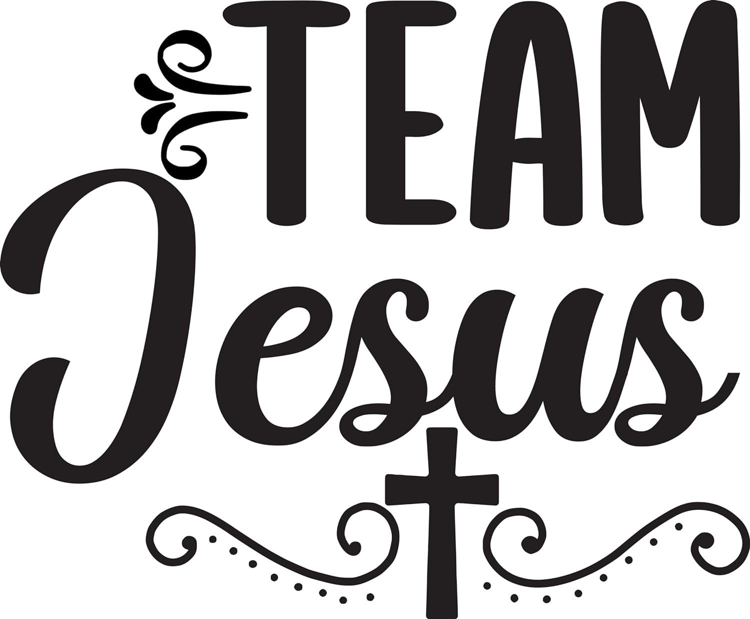 Inspirational Quote "Team Jesus Sticker." Motivational Sticker Vinyl Decal Motivation Stickers- 5" Vinyl Sticker Waterproof