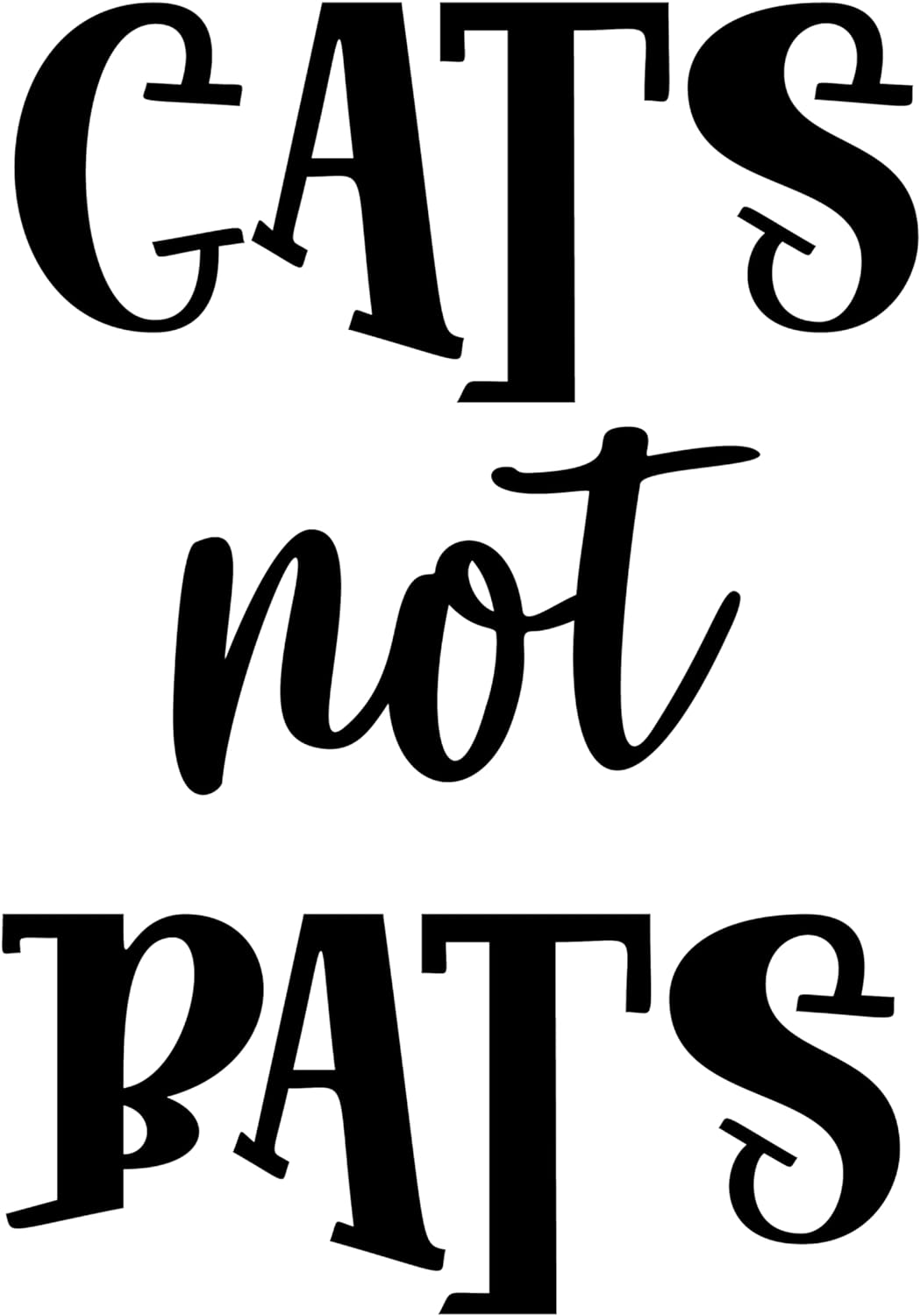 Inspirational Quote Cats Not Bats Motivational Sticker Vinyl Decal Motivation Stickers- 5" Vinyl Sticker Waterproof