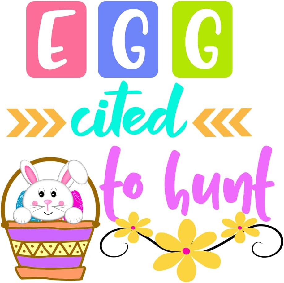 Inspirational Quote "Egg Cited to Hunt" Motivational Sticker Vinyl Decal Motivation Stickers- 5" Vinyl Sticker Waterproof
