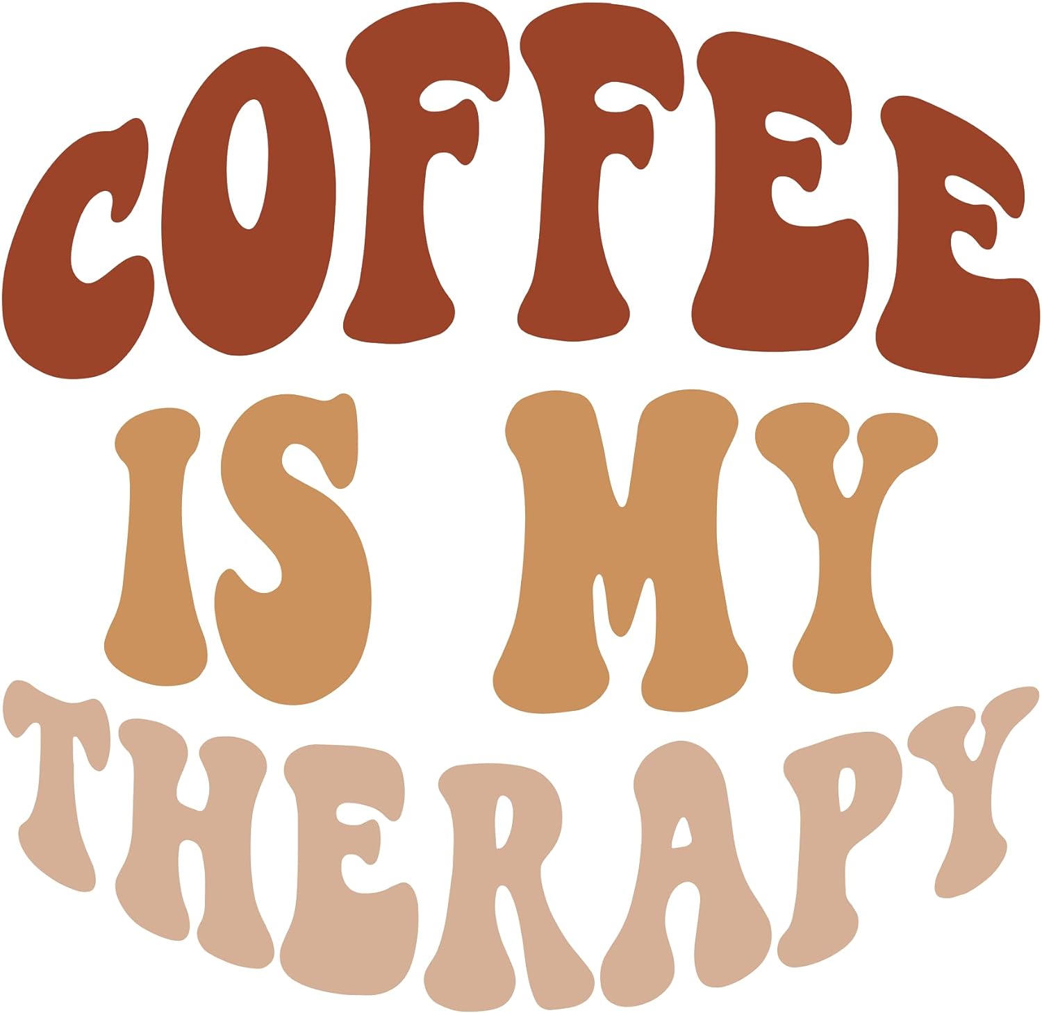 Inspirational Quote "Coffee is My Therapy, Sticker" Motivational Sticker Vinyl Decal Motivation Stickers- 5" Vinyl Sticker Waterproof